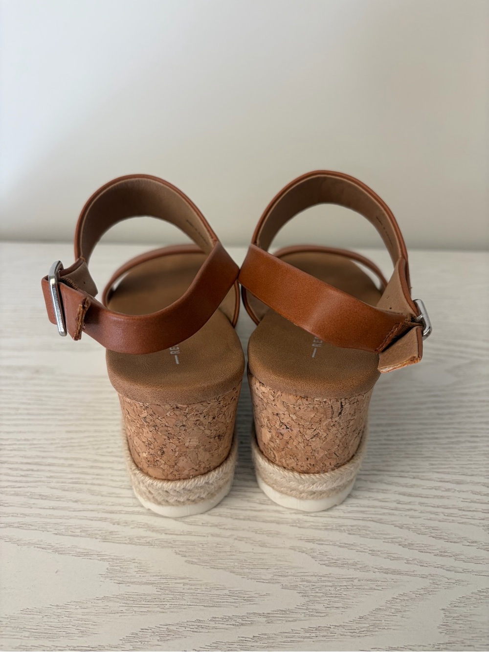 Report Brown Tan Wedge Sandals — Cork Platform Espadrilles - Picture 6 of 9